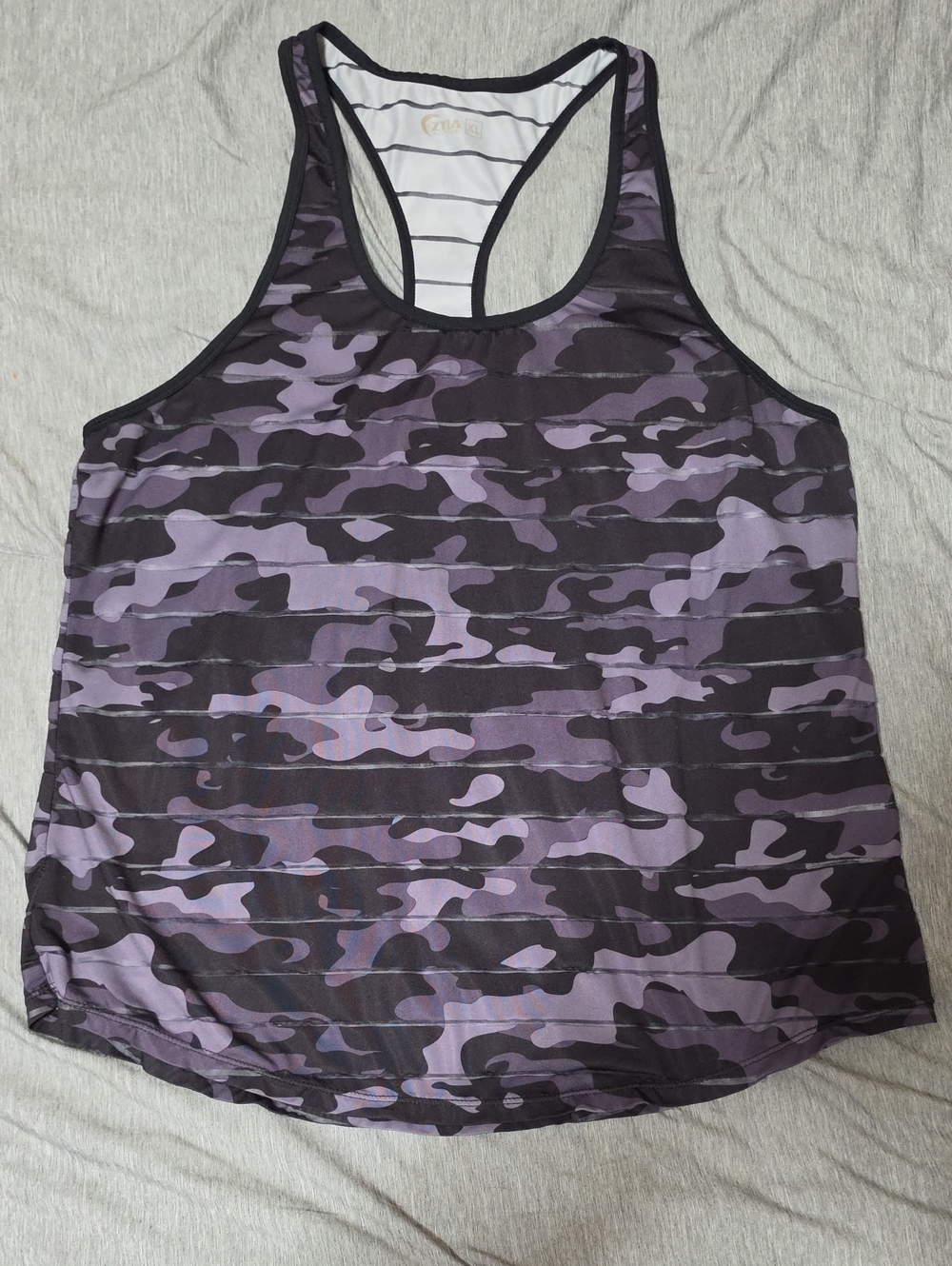 ZYIA Black Camo Racerback Swim Tank
